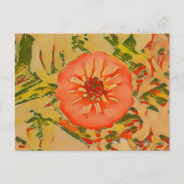 Cartão Postal Flor rosa-tinta