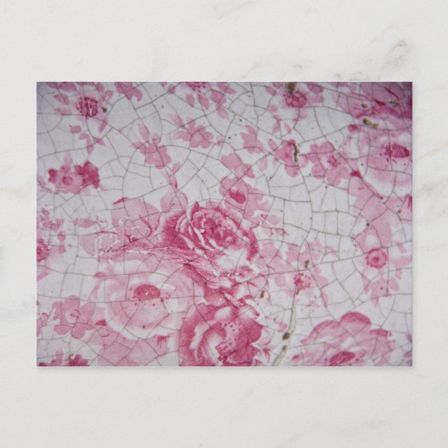 Cartão Postal Flor rosa-vivo (Frente)