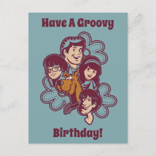 Cartão Postal Flor Scooby-Doo de Paisely e o grupo