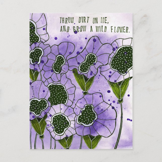 Cartão Postal Flor Selvagem (Frente)