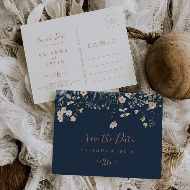 Cartão Postal Flor Selvagem do Jardim de Queda Horizontal Salvar (Criador carregado)