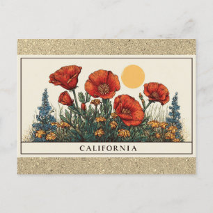Cartão Postal Flor Selvagem Estadual da Califórnia