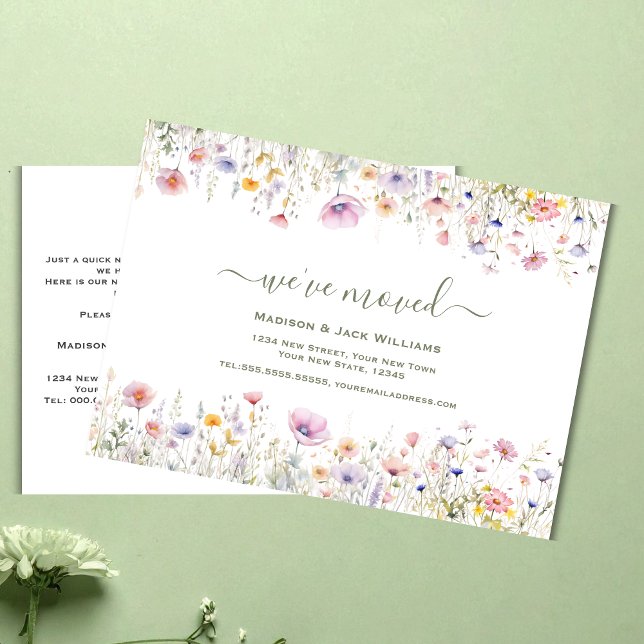 Cartão Postal Flor selvagem que mudamos | Anúncio em Movimento (Criador carregado)