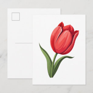 Cartão Postal Flor Tulipa