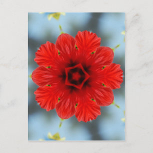 Cartão Postal Flor Vermelha