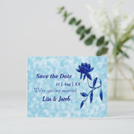 Cartão Postal Flora Azul Meia-Noite