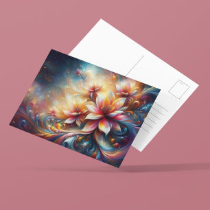 Cartão Postal Flora em Fantasia de IA Colorida