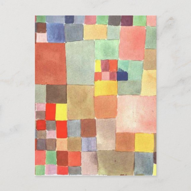 Cartão Postal Flora na areia por Paul Klee (Frente)