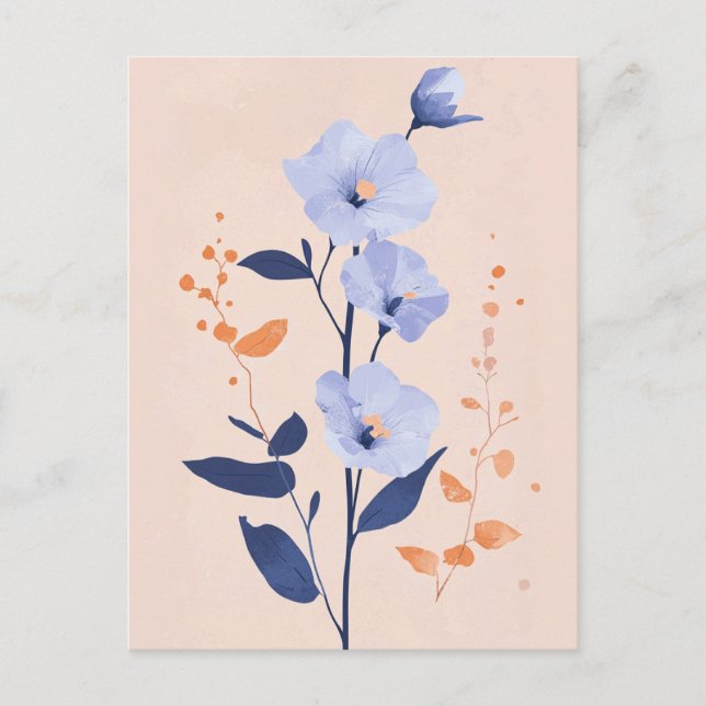 Cartão Postal Flora Pastel na Estilidade #091 (Frente)