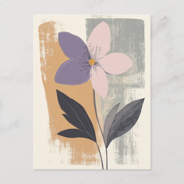 Cartão Postal Flora Pastel na Estilidade #092 (Frente)