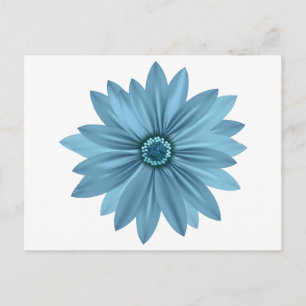 Cartão Postal Floral Blue Daisy Flower Daisies