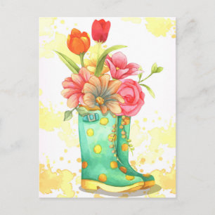 Cartão Postal Floral Bonito