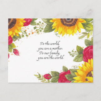 Cartão postal floral botânico – Cartão de cumprime