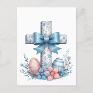 Cartão Postal Floral Cross Coquette Jesus Arco Religião Cristã
