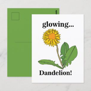 Cartão Postal Floral Dandelion