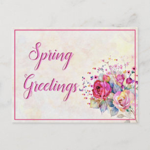 Cartão Postal Floral de primavera
