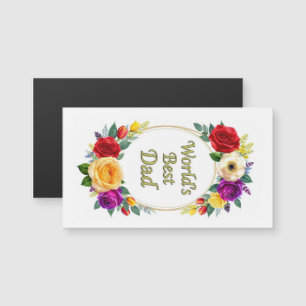 Cartão postal floral do Melhor Pai do Mundo - Dia 