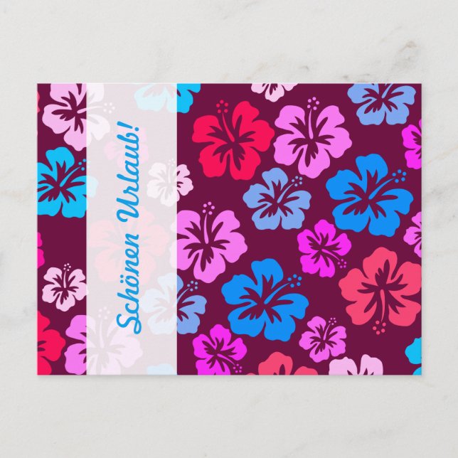 Cartão Postal Floral e rosa (Frente)