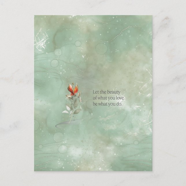 Cartão postal floral elegante (Frente)