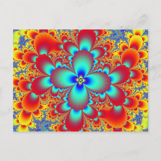 Cartão Postal Floral Fractal