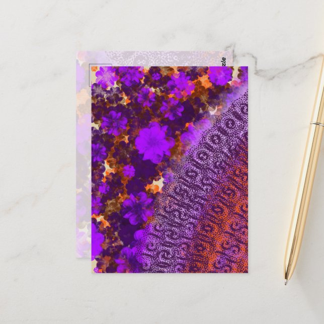 Cartão Postal Floral Garden (Frente/Verso In Situ)