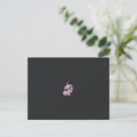 Cartão Postal Floral Luxuoso Elegância Sombria