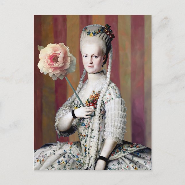 Cartão Postal Floral Mask Diva (Frente)