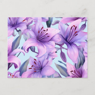Cartão Postal Floral Motifs