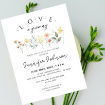 Floral Nautral Love está crescendo Chá de fraldas
