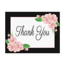 Floral Obrigado Flores Rosa Festa de casamento Pre
