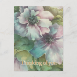 Cartão Postal Floral Postcard Thinking Of You