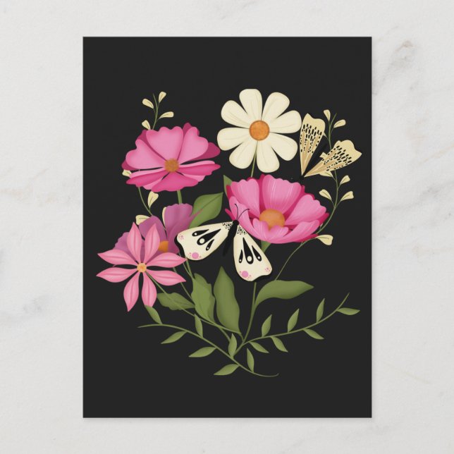 Cartão Postal Floral primavera (Frente)