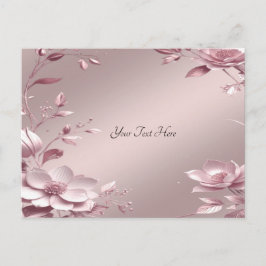 Cartão Postal Floral Rosa Delicado