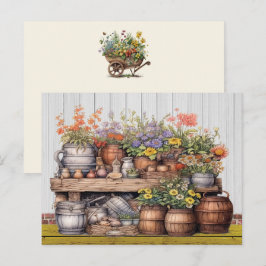 Cartão postal Floral Rustic Gardening