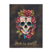 Floral Sugar Skull Día de los Muertos Espanha