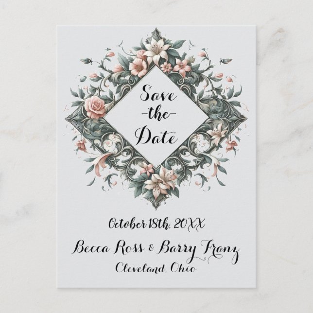 Cartão Postal Floral Terroso de Vinha (Frente)