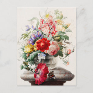Cartão Postal Floral Vintage