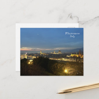 Cartão Postal Florença à noite - Itália