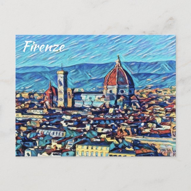 Cartão Postal Florença, Firenze, Itália (Frente)
