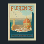 Cartão Postal Florença, Itália<br><div class="desc">Anderson Design Group é uma ilustração e design de prêmio vencedora em Nashville, Tennessee. O fundador Joel Anderson dirige uma equipe de artistas talentosos para criar a arte original da poster, que se parece com impressões clássicos de propaganda desde a 1920 até os anos 60.</div>