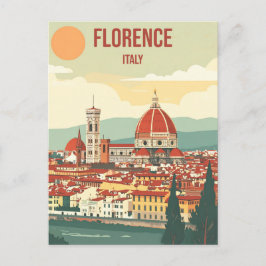 Cartão Postal Florença Itália Vintage