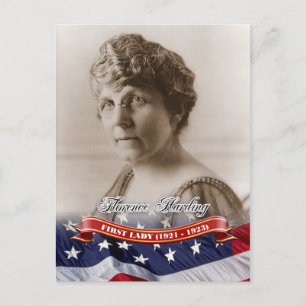 Cartão Postal Florence Harding, Primeira-dama dos EUA