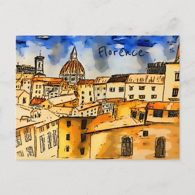 Cartão postal Florence Itália (Frente)