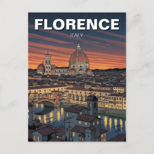 Cartão Postal Florence Itália Paisagem Urbana Viagem