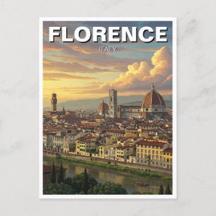 Cartão Postal Florence Itália Skyline Viagem