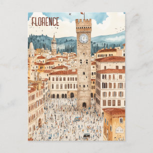 Cartão Postal Florence Itália Viagem