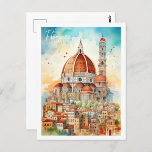 Cartão Postal Florence Italy Famous Viagem