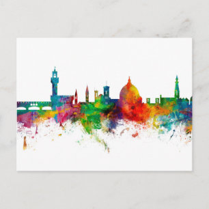 Cartão Postal Florence Italy Skyline