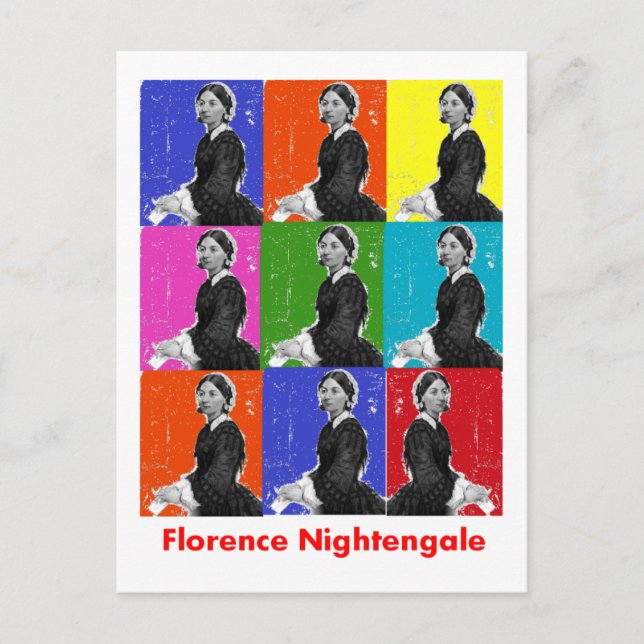 Cartão Postal florence nightengale POpart T-Shirts e presentes (Frente)