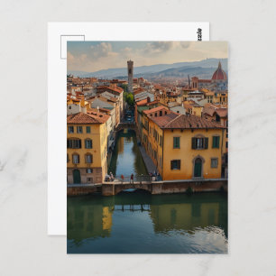 Cartão Postal Florence watercolor art